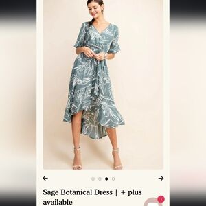 Sage Botanical Maternity/Nursing Friendly Dress Size Small